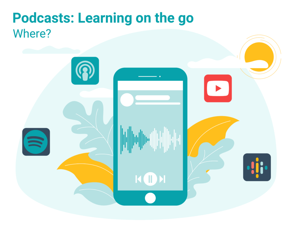 learning on the go-podcasts